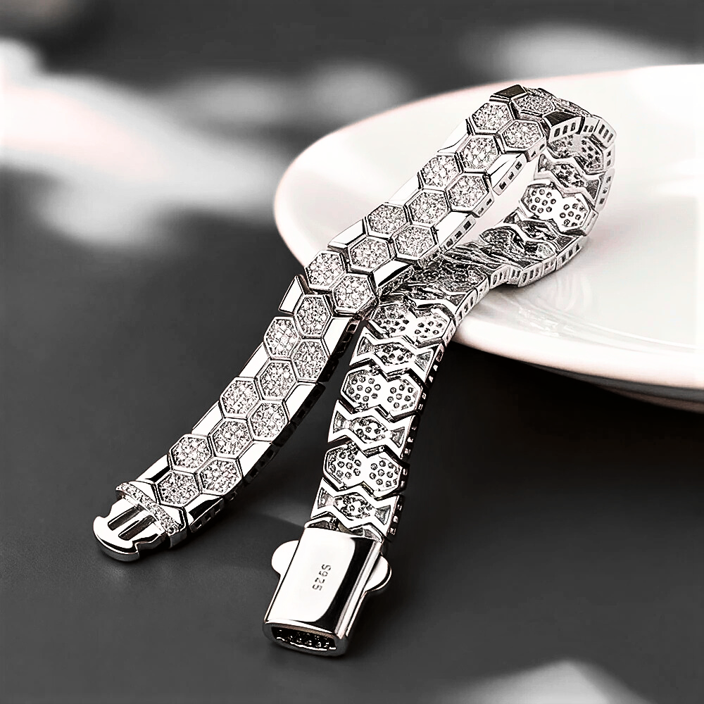 Bracciale a Nido d'Ape con Moissaniti