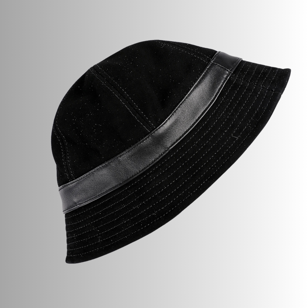 Cappello in Pelle Scamosciata d'Agnello