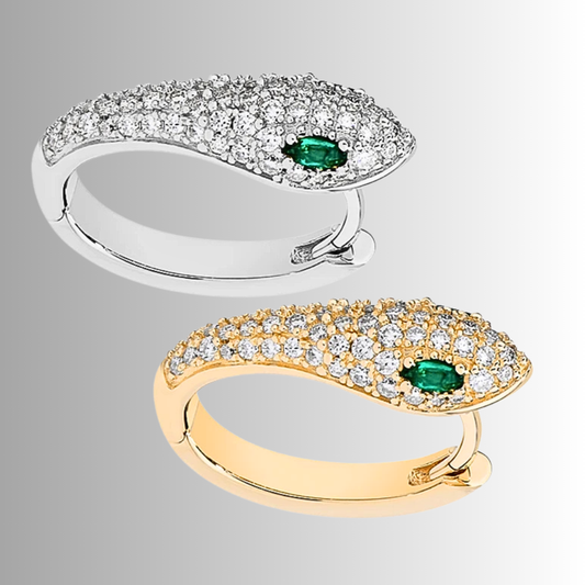 Orecchini a Serpente con Moissaniti