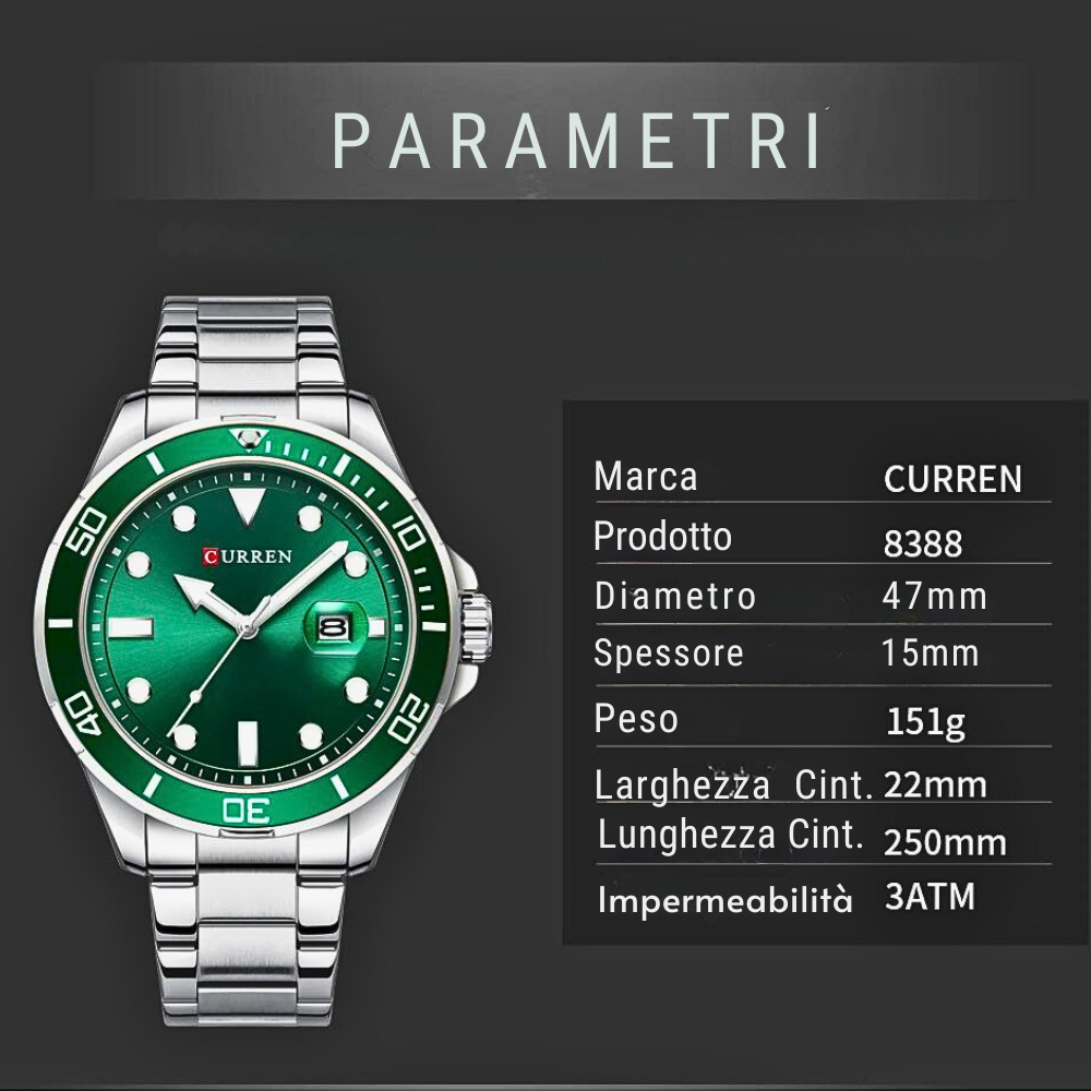 Orologio CURREN: Omaggio al Rolex Submariner 