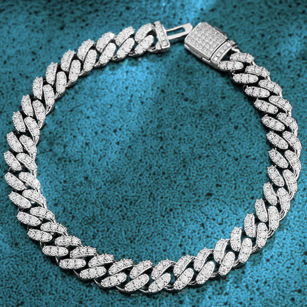 Bracciale e Collana a Maglia Groumette con Moissaniti