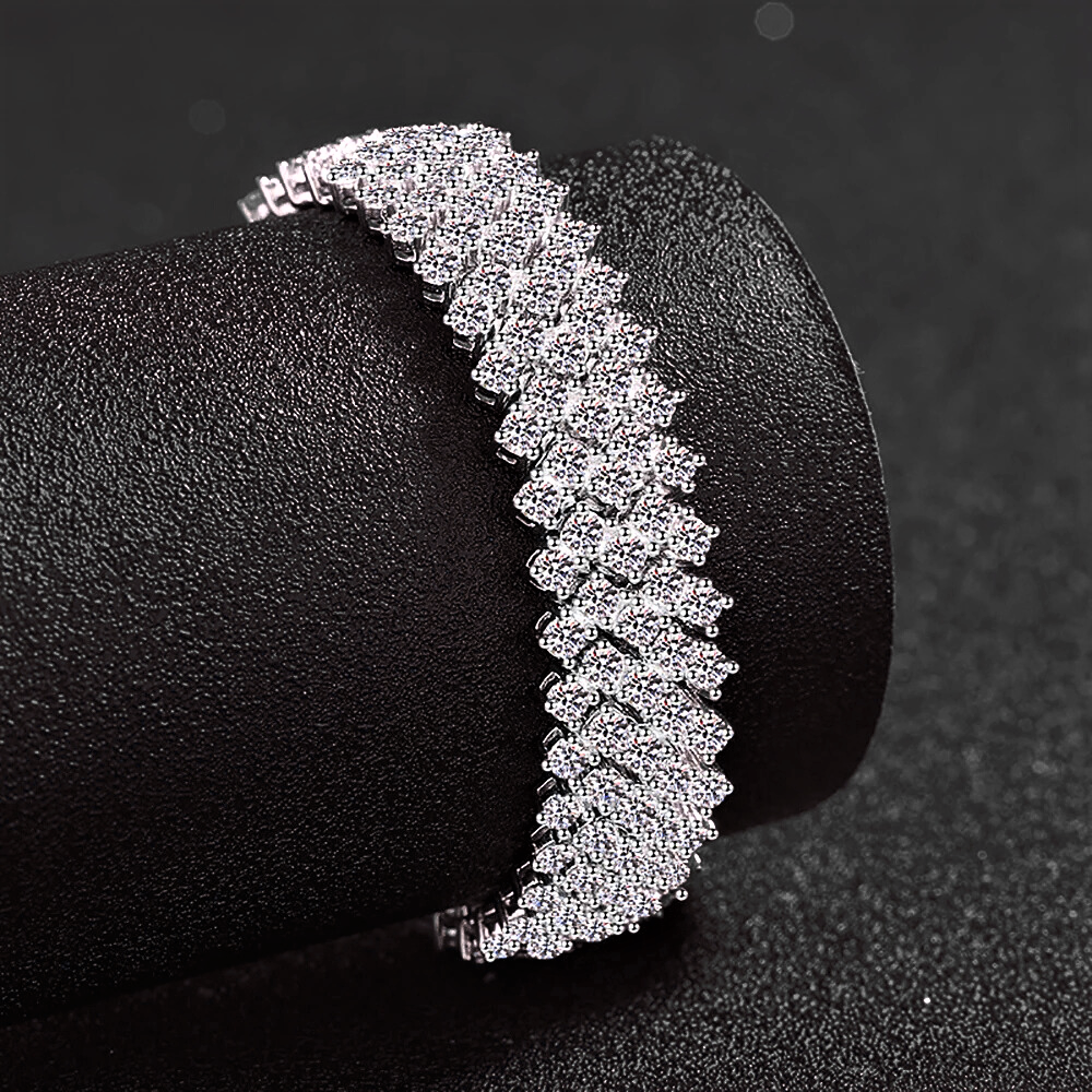 Bracciale a Tappeto con Moissaniti D Color