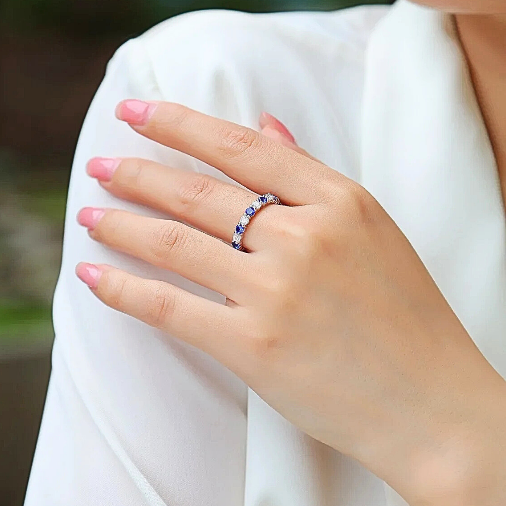 Eternity con Moissaniti Bicolore da mm 3,00