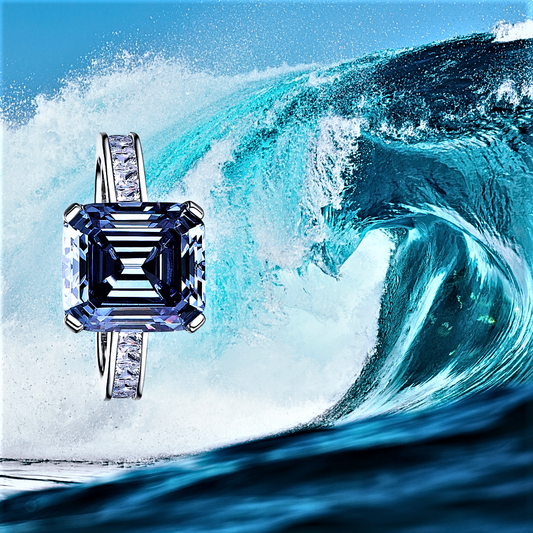 Anillo "Blue Wave": una preciosa obra maestra de artesanía