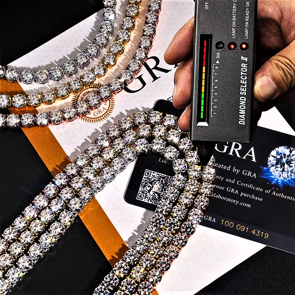 Bracciale  e Collana Tennis con Moissaniti da ct 1.00 cadauna