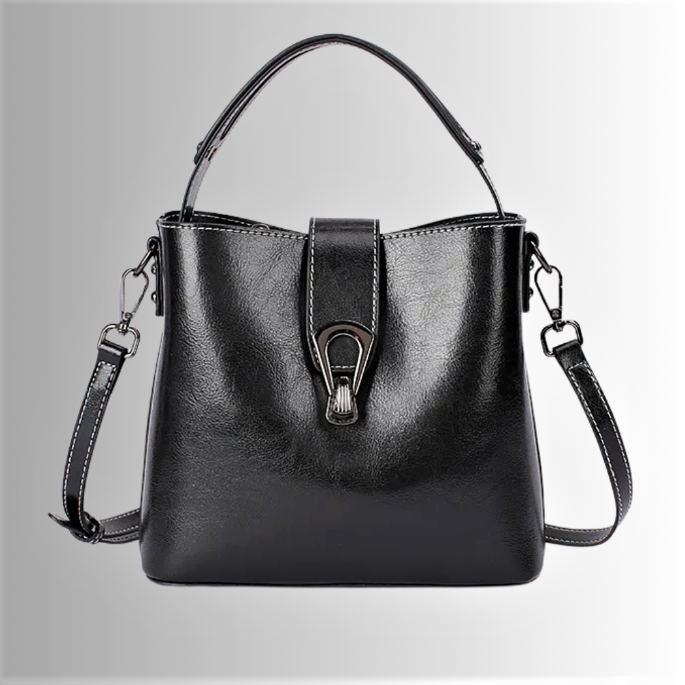 Mini Borsa Quadrata in Crosta di Pelle di Vitellino