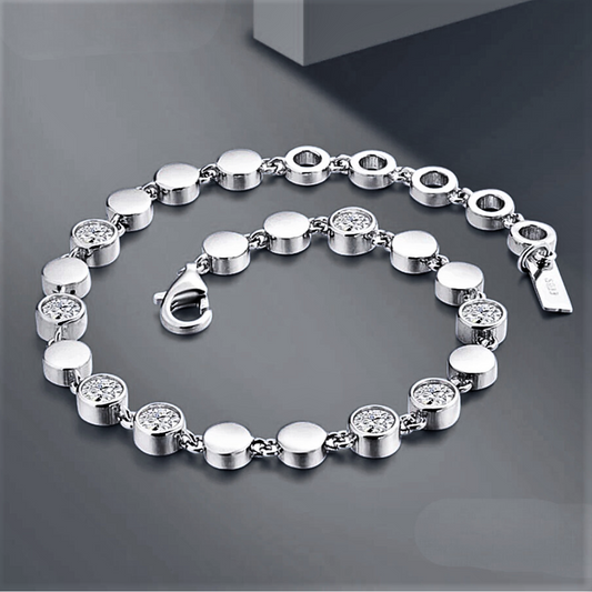 Bracciale Fantasia a Tondini con Ct 3,20 di Moissanite D Color