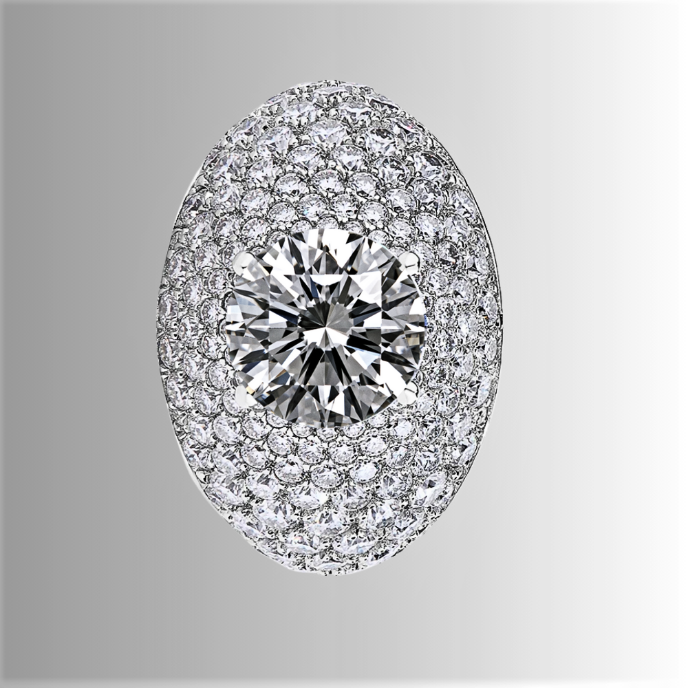 Fascione Bombato con Moissanite D Color VVS1 da ct 3,00