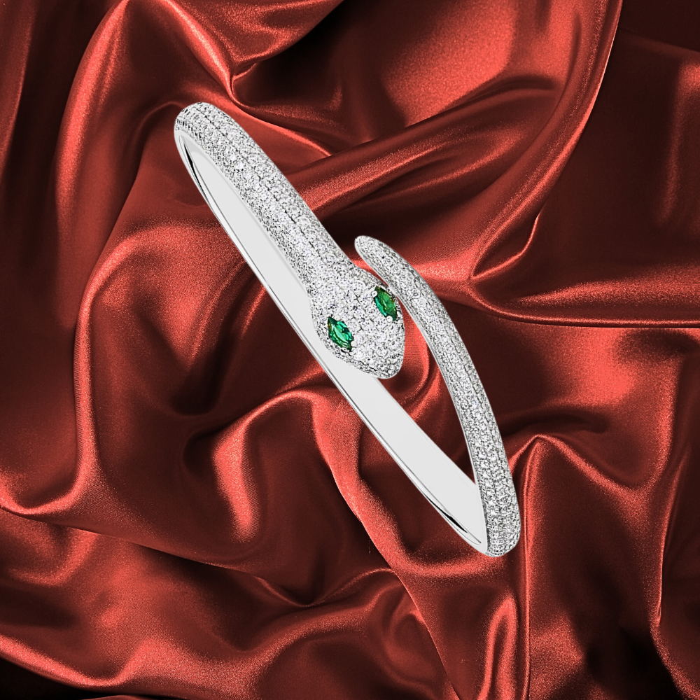 Bracciale a Serpente con Moissaniti D Color