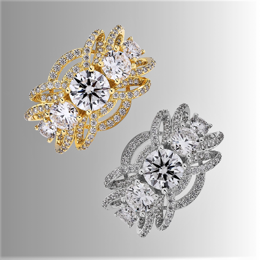 Anello a Corona con Moissaniti D Color VVS1