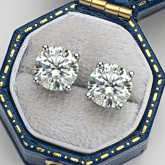 Orecchini Punto Luce con Moissaniti