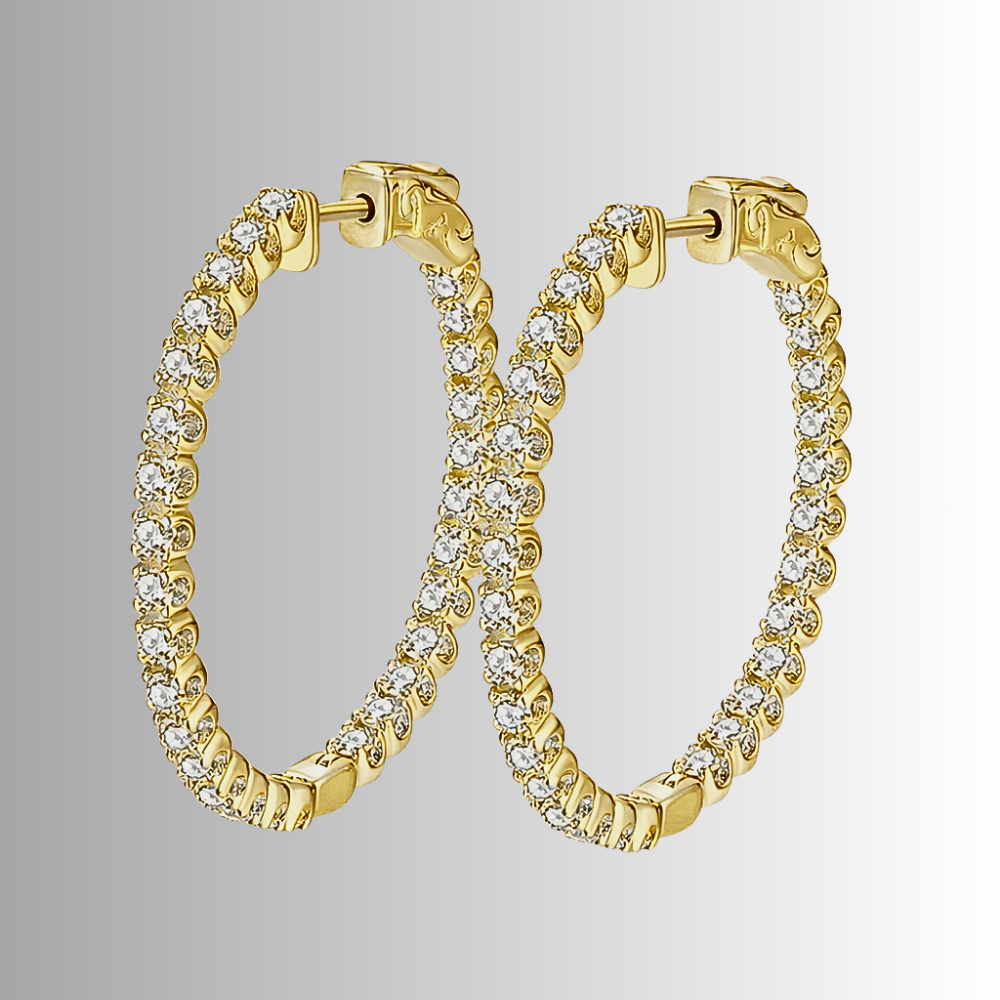 Orecchini a Cerchio con Moissaniti per ct 1,50