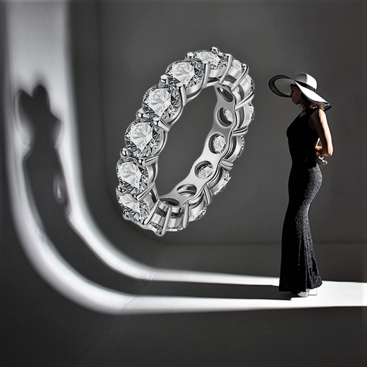 Anillo de eternidad con moissanitas certificadas: un accesorio imprescindible para la mujer con clase