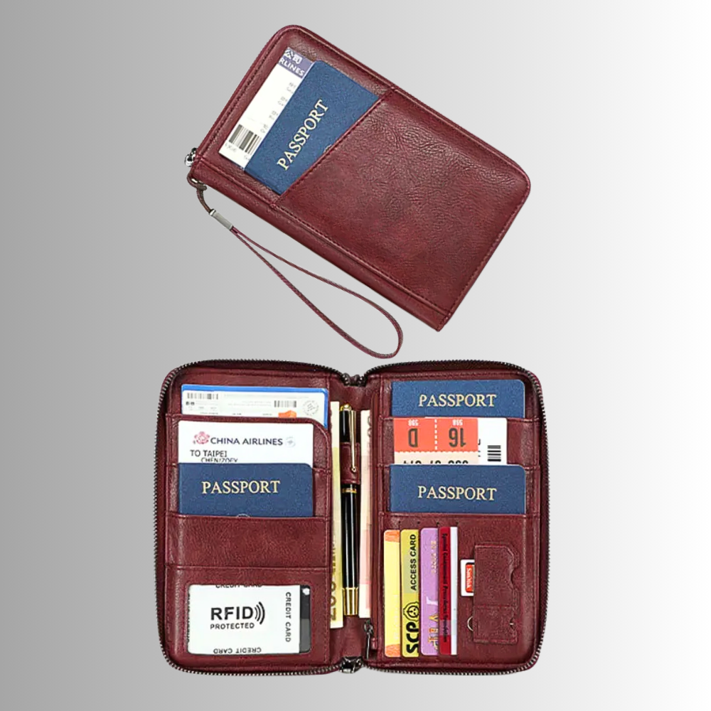 Organizer da Viaggio con Schermatura Anticlonazione