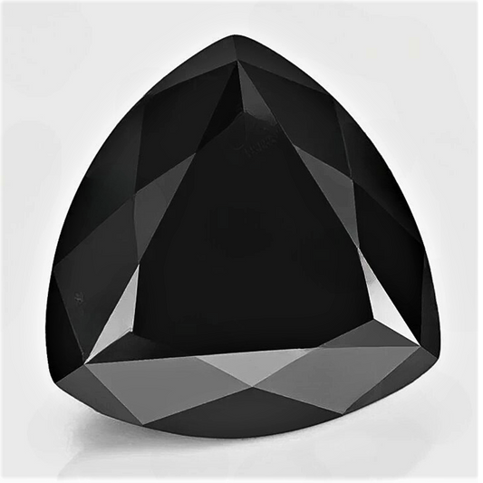 Moissanite Nera Taglio Trillion Certificata