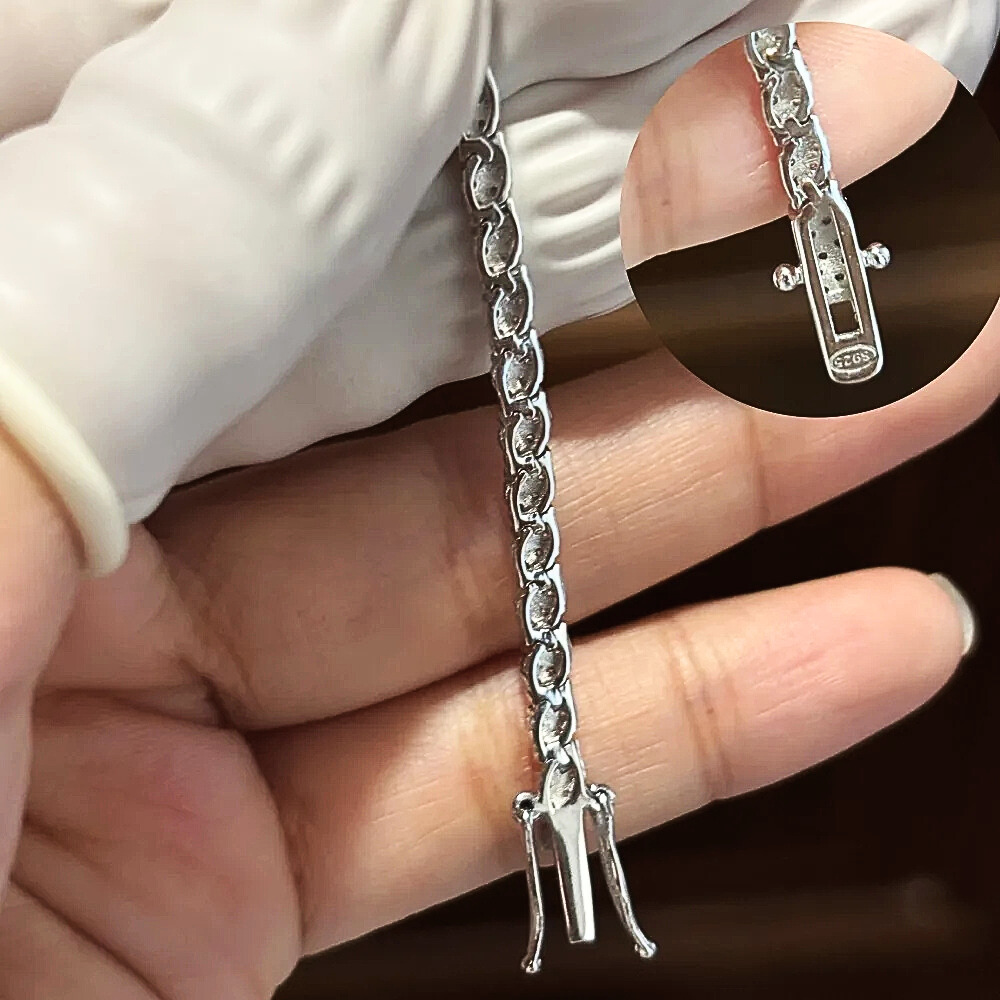 Bracciale a Rombi con Pavè di Moissaniti