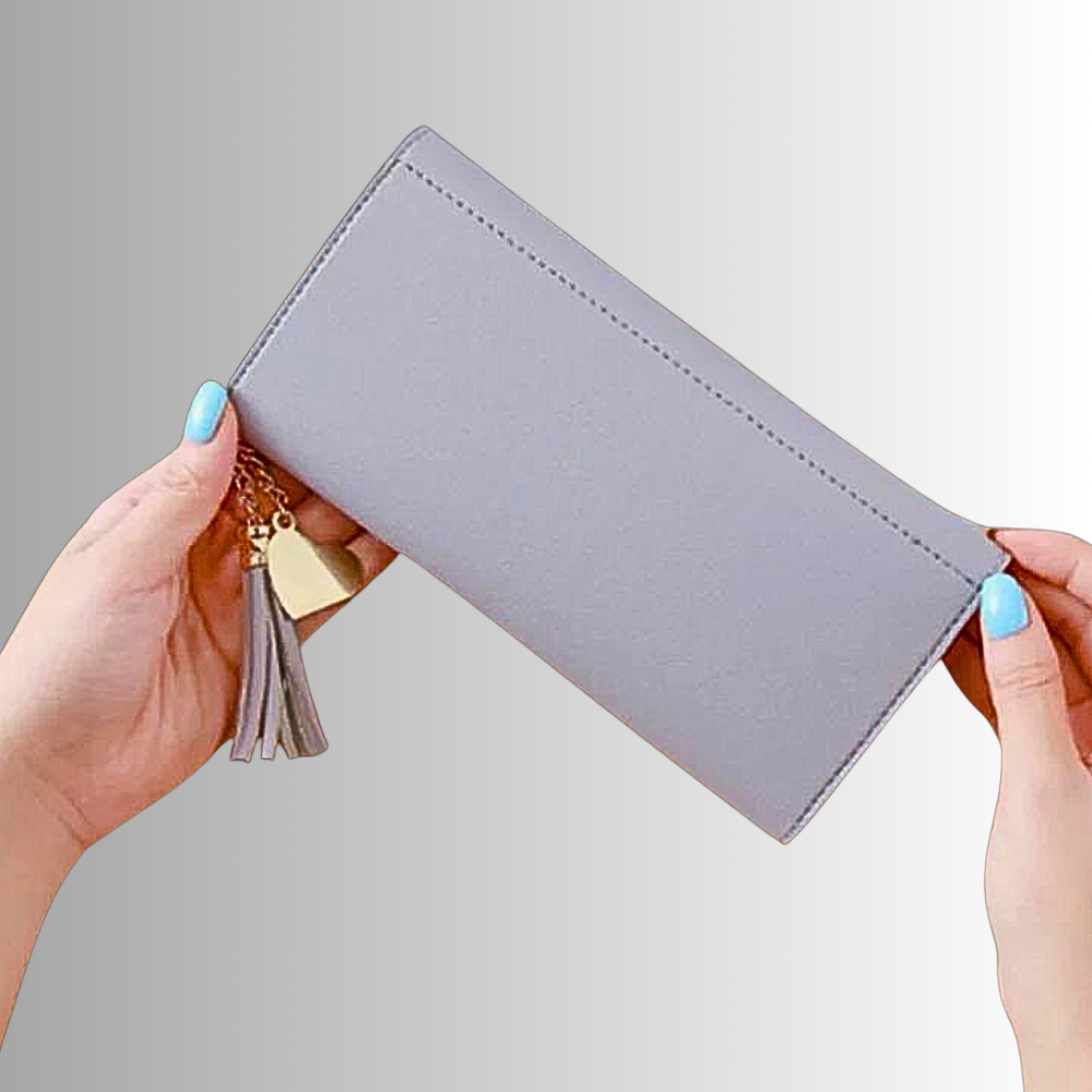 Portafoglio a Busta con Nappe e Cuori