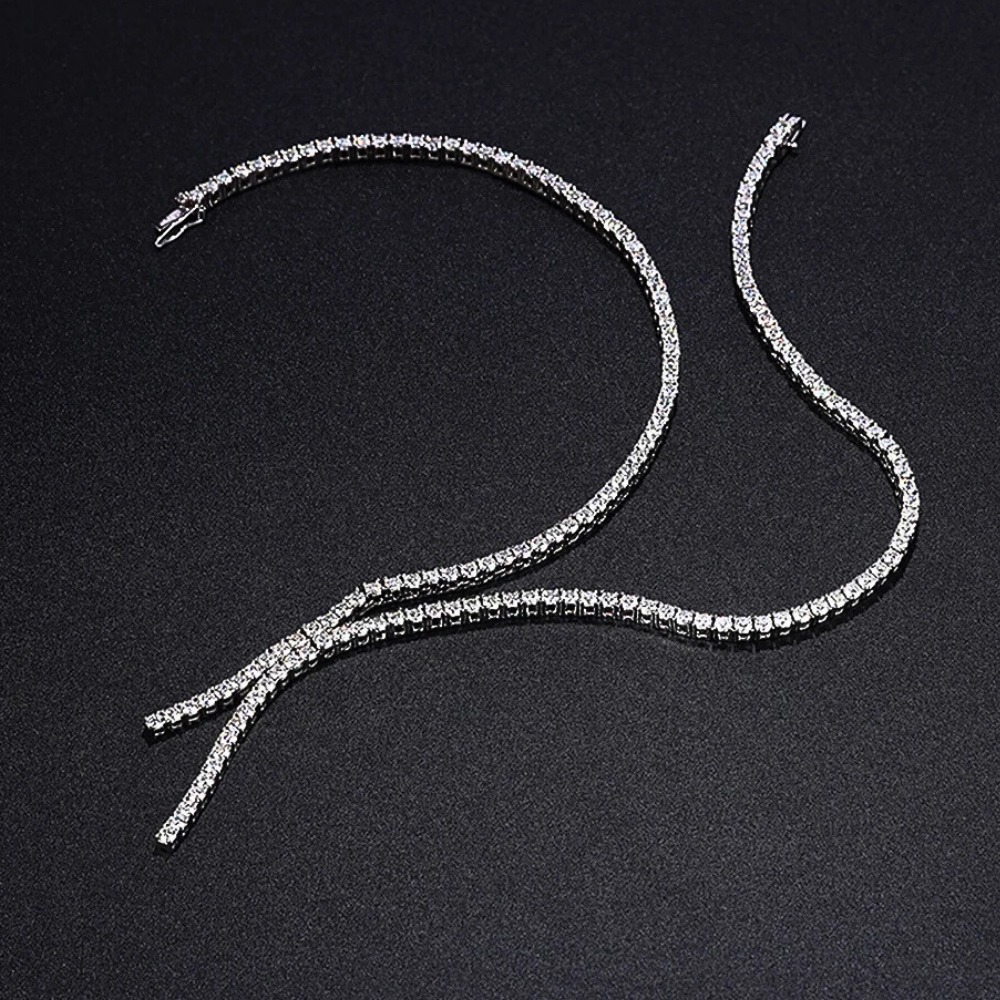 Collana Tennis Pendente con Moissaniti