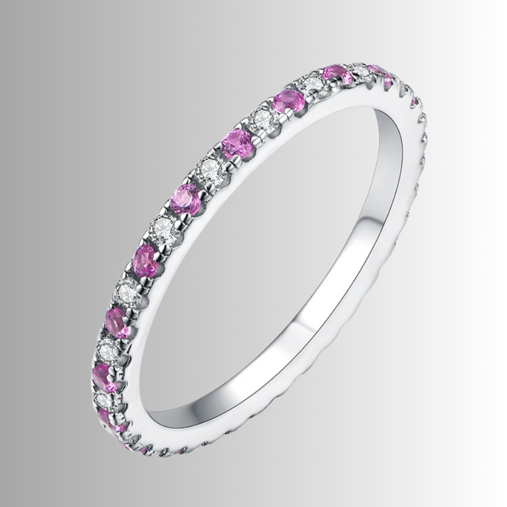 Eternity Bicolore in Moissaniti da mm 1,50