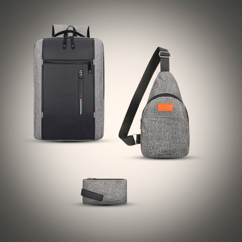 Set abbinato di Zaino, Marsupio e Pochette