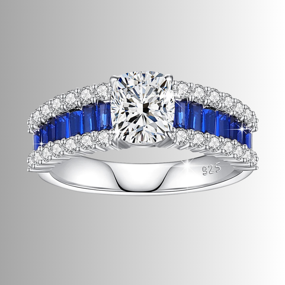 Fascetta con Moissanite Taglio Cuscino per ct 1.50