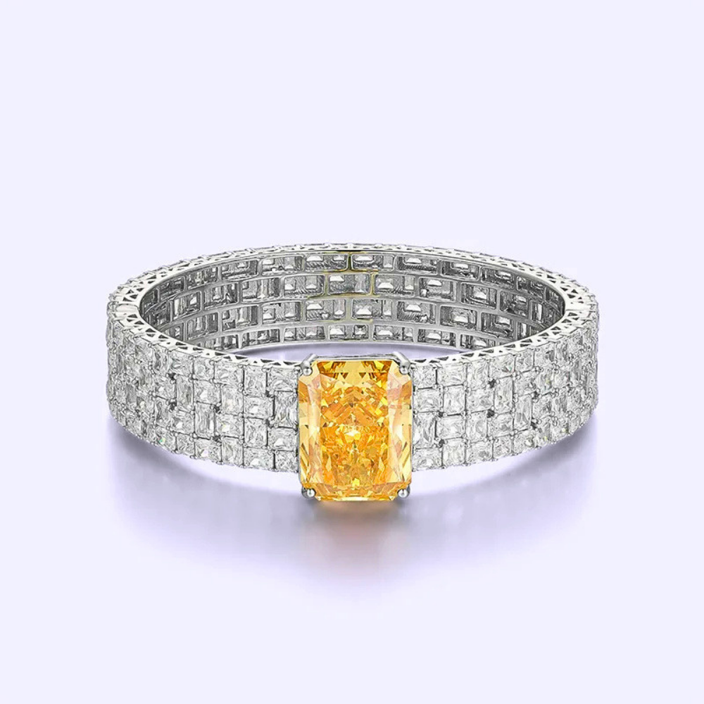 Bracciale Rigido a Fascia con Gemme Premium