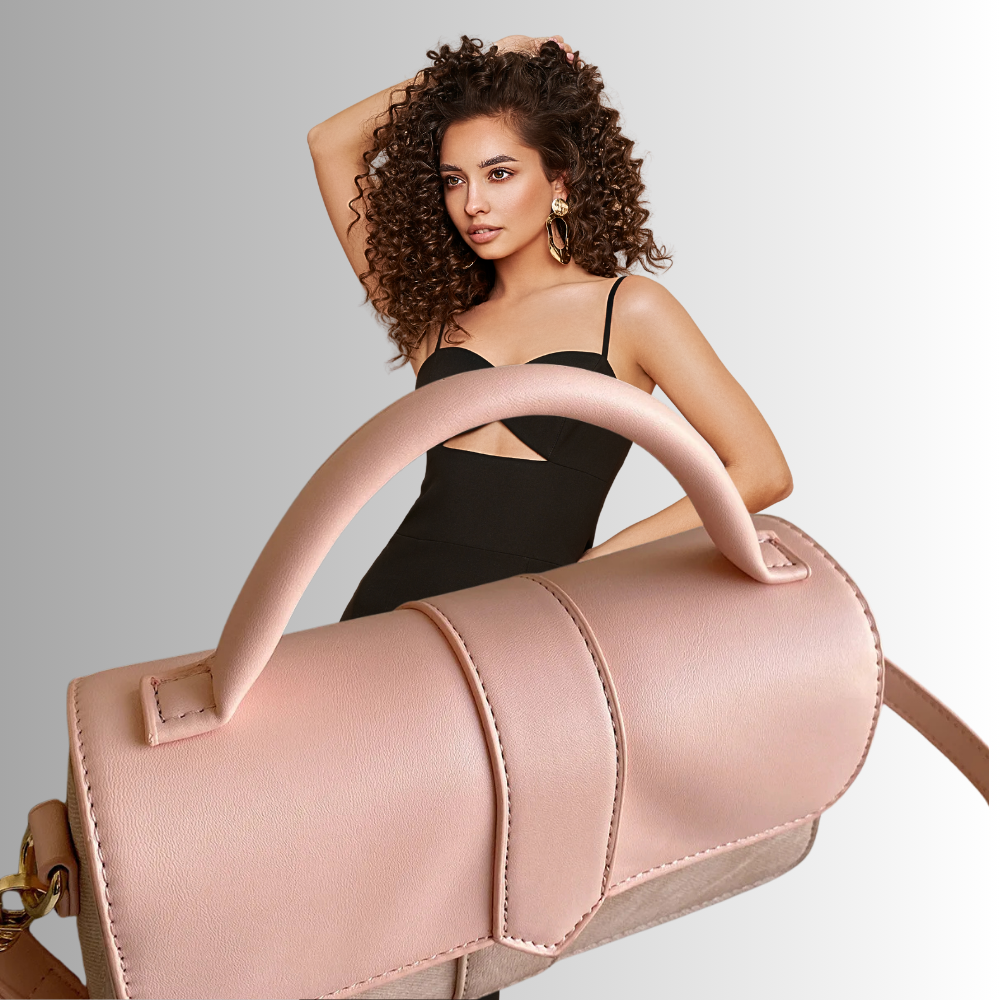 Mini Borsa a Due Tonalità in Similpelle
