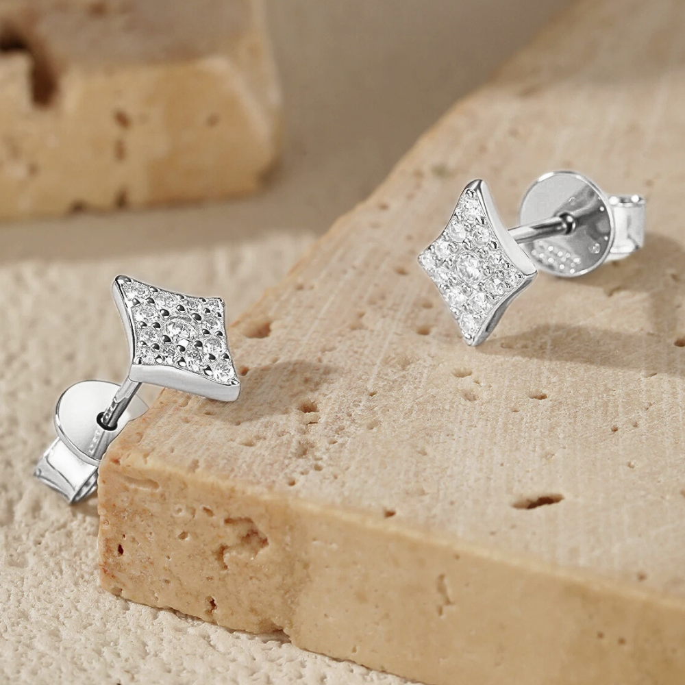 Mini Collezione di Orecchini a Bottone con Moissaniti