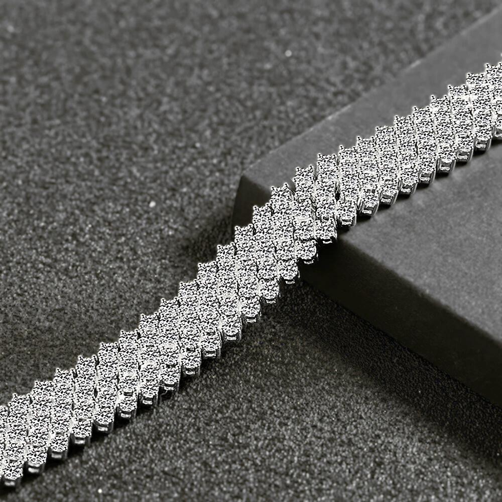 Bracciale a Tappeto con Moissaniti D Color