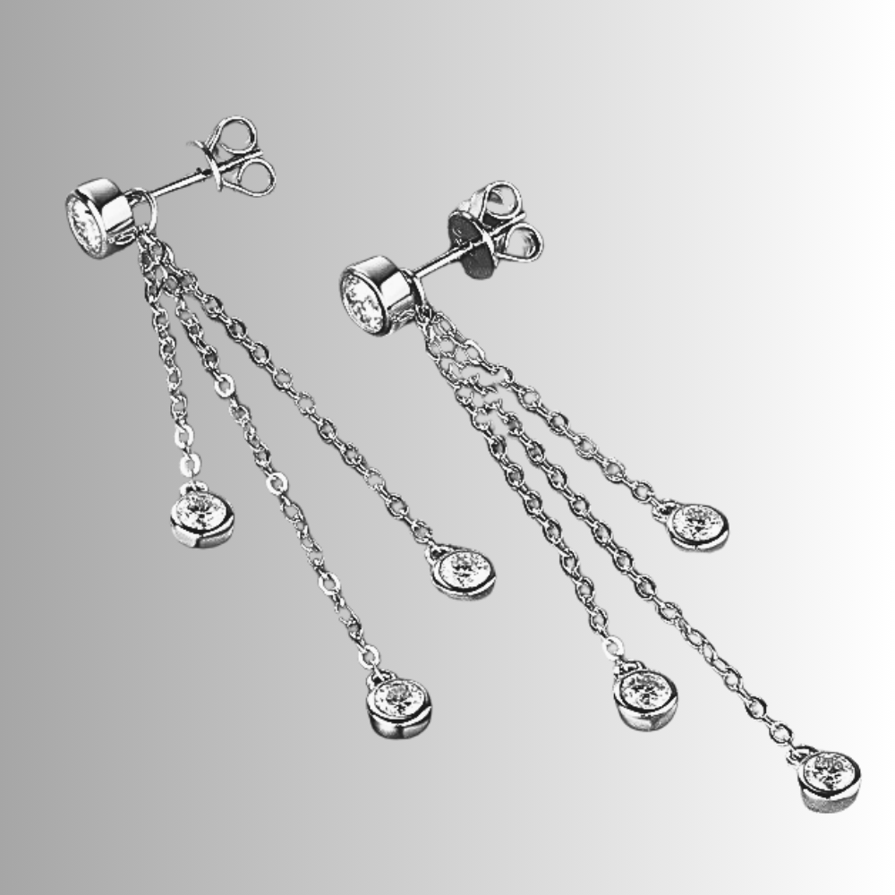 Orecchini a Catenelle con Moissaniti