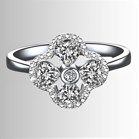 Anillo "Póker de Corazones" Una brillante declaración de amor 