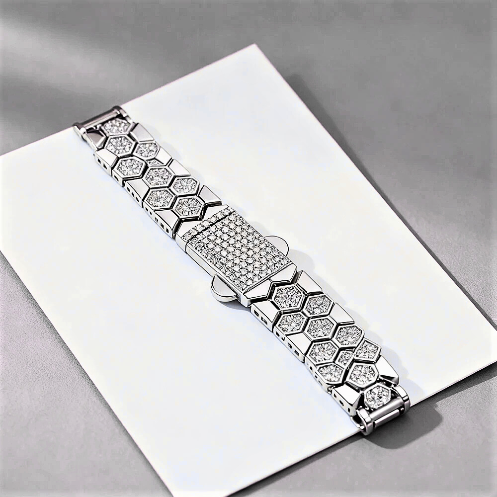 Bracciale a Nido d'Ape con Moissaniti