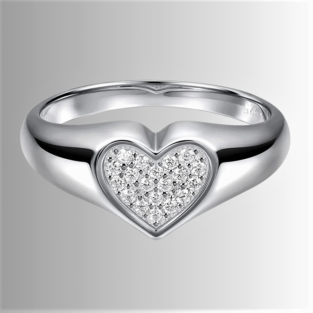 Fascetta a Cuore con Moissaniti Certificate