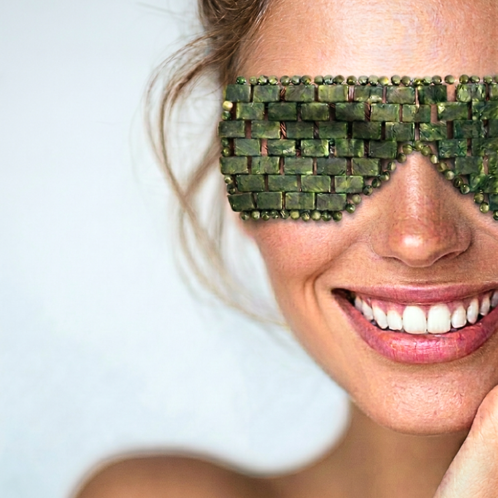 Maschera Occhi in Giada Naturale per Crio/Termoterapia
