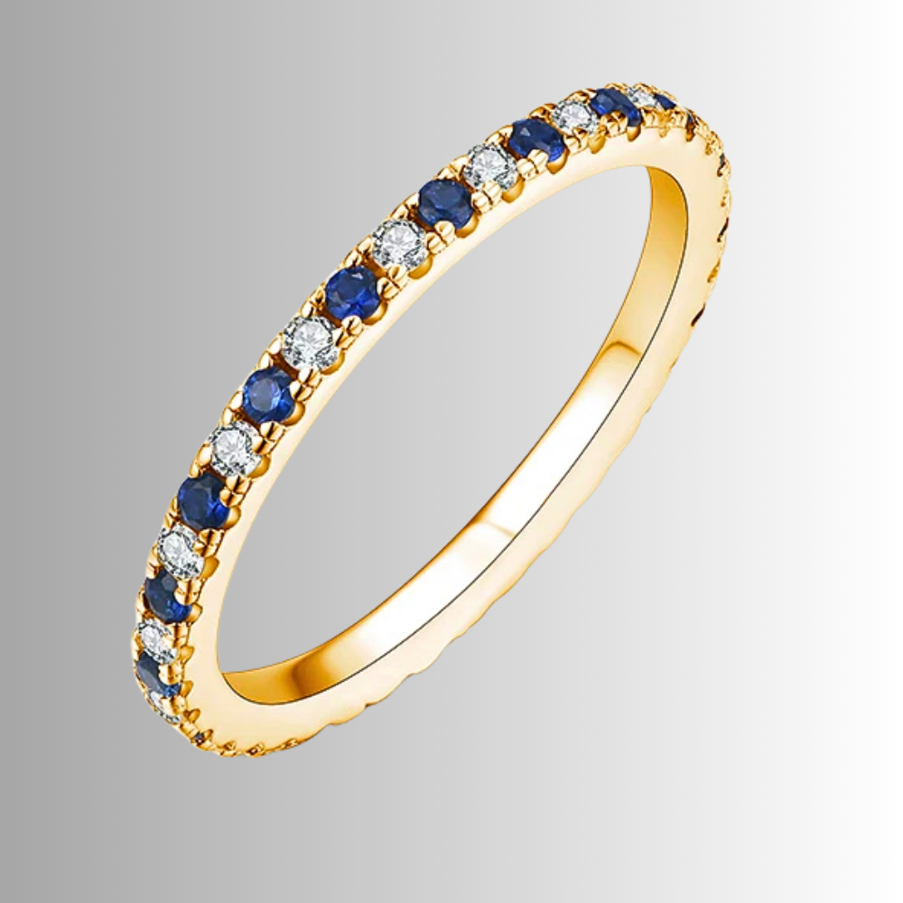 Eternity Bicolore in Moissaniti da mm 1,50