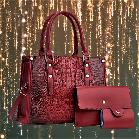 Conjunto de bolso, clutch y cartera Refinamiento atemporal