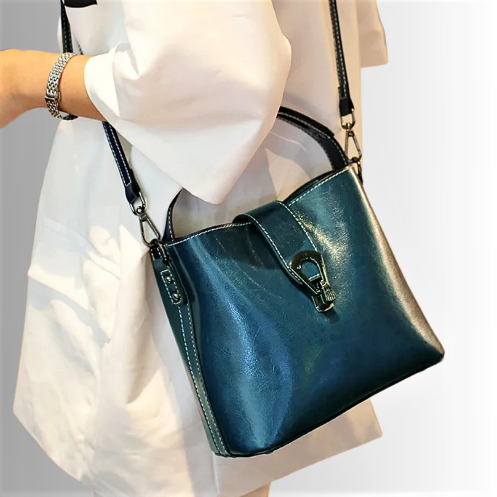 Mini Borsa Quadrata in Crosta di Pelle di Vitellino