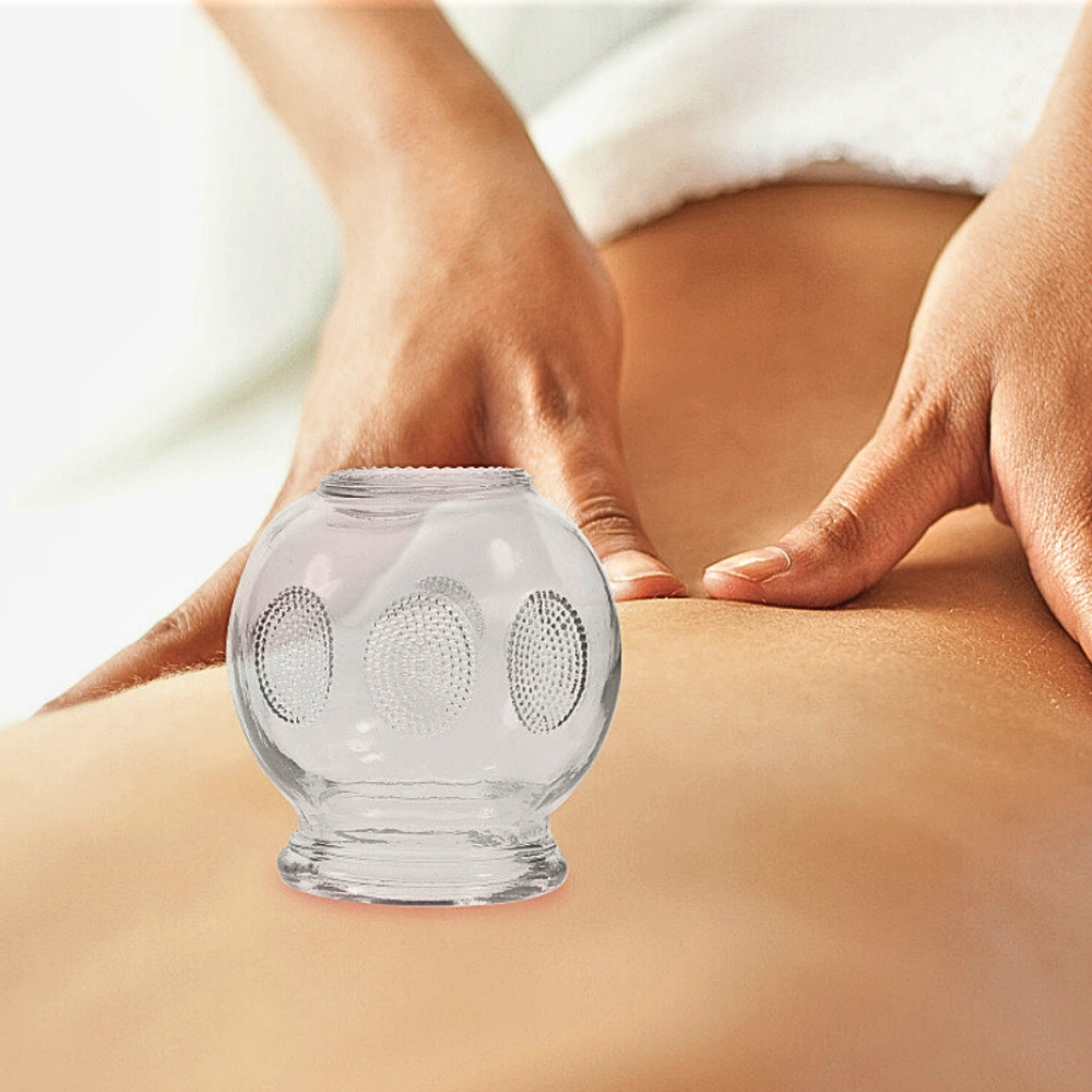 Set of 7 Glass Cupping Cups: Fight Cellulite While Relaxing Muscles and Benefiting Your Body 