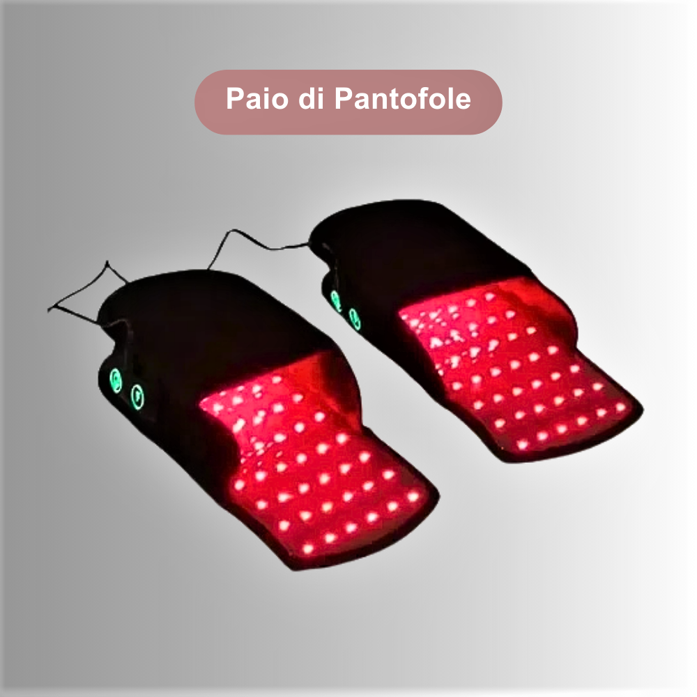 Pantofole LED Fotonici e Infrarossi per Benessere e Sollievo Profondo a piedi affaticati