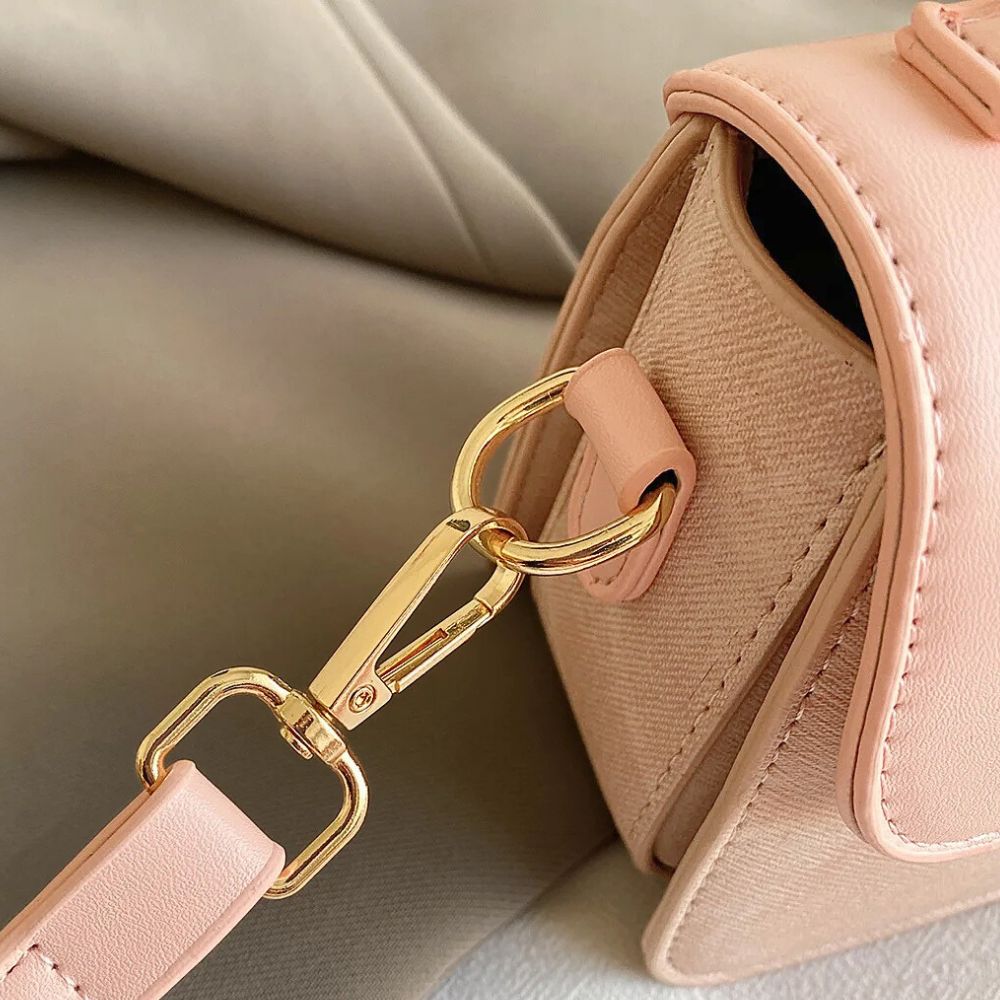 Mini Borsa a Due Tonalità in Similpelle