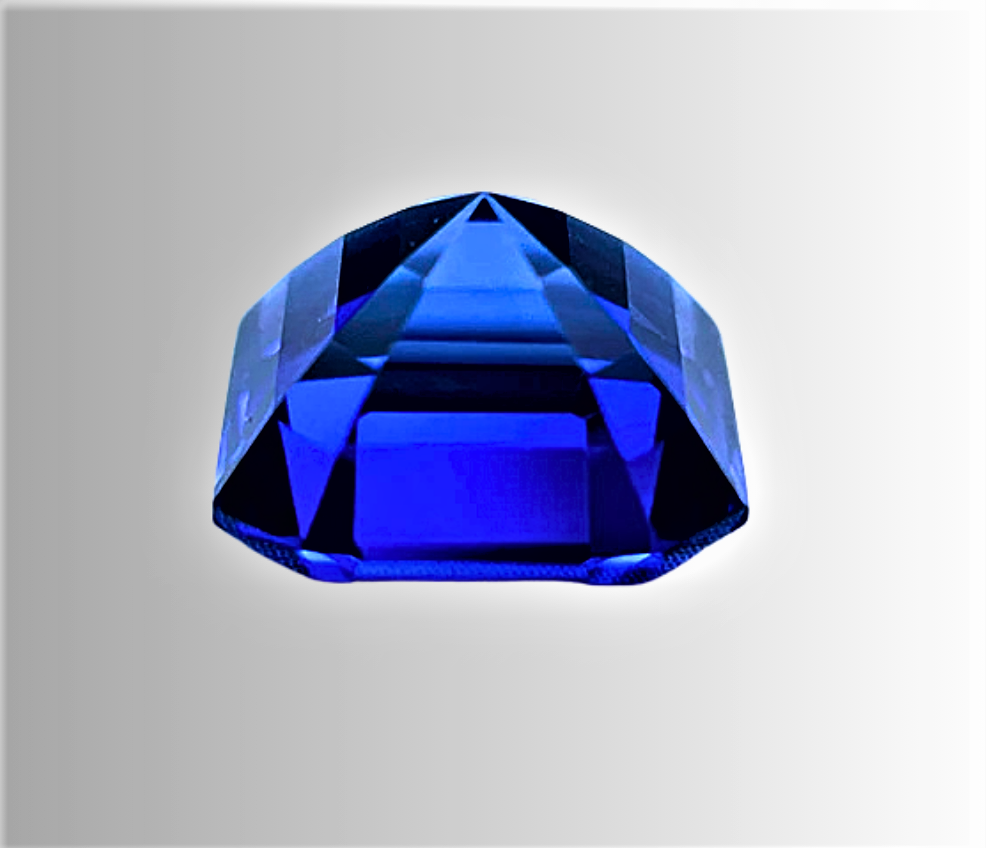 Zaffiro Royal Blue Lab Grown Taglio Asscher Certificato