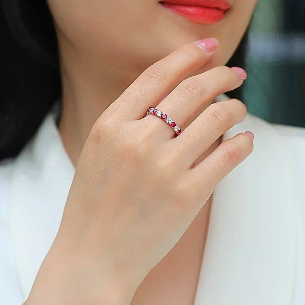 Eternity con Moissaniti Bicolore da mm 3,00