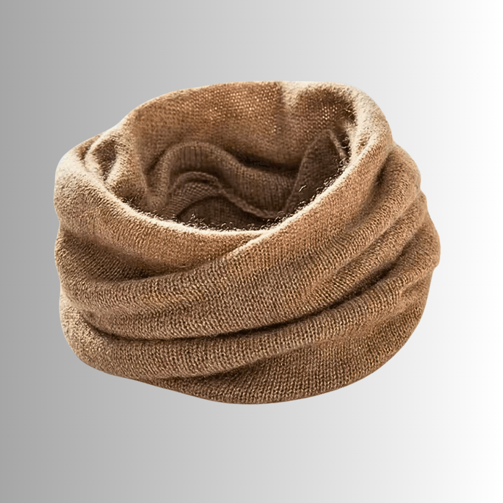 Calentador de cuello 100 % cachemira pura: lujo esencial en color liso 