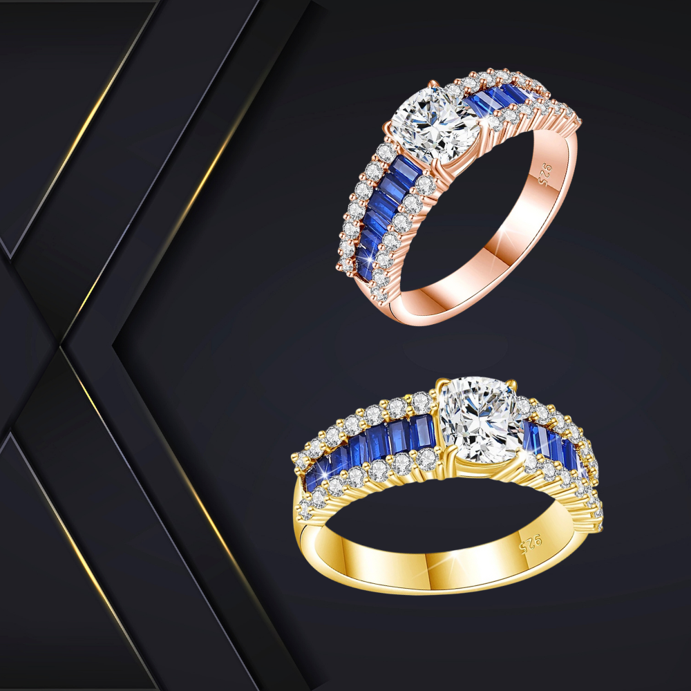 Fascetta con Moissanite Taglio Cuscino per ct 1.50