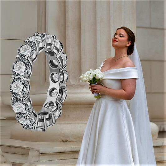 Anillo de eternidad con moissanitas certificadas: un accesorio imprescindible para la mujer con clase