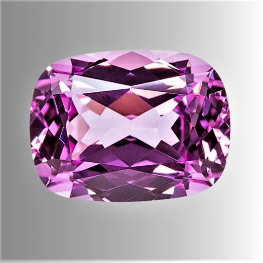 Zaffiro Rosa Lab Grown Taglio Cuscino Allungato Certificato