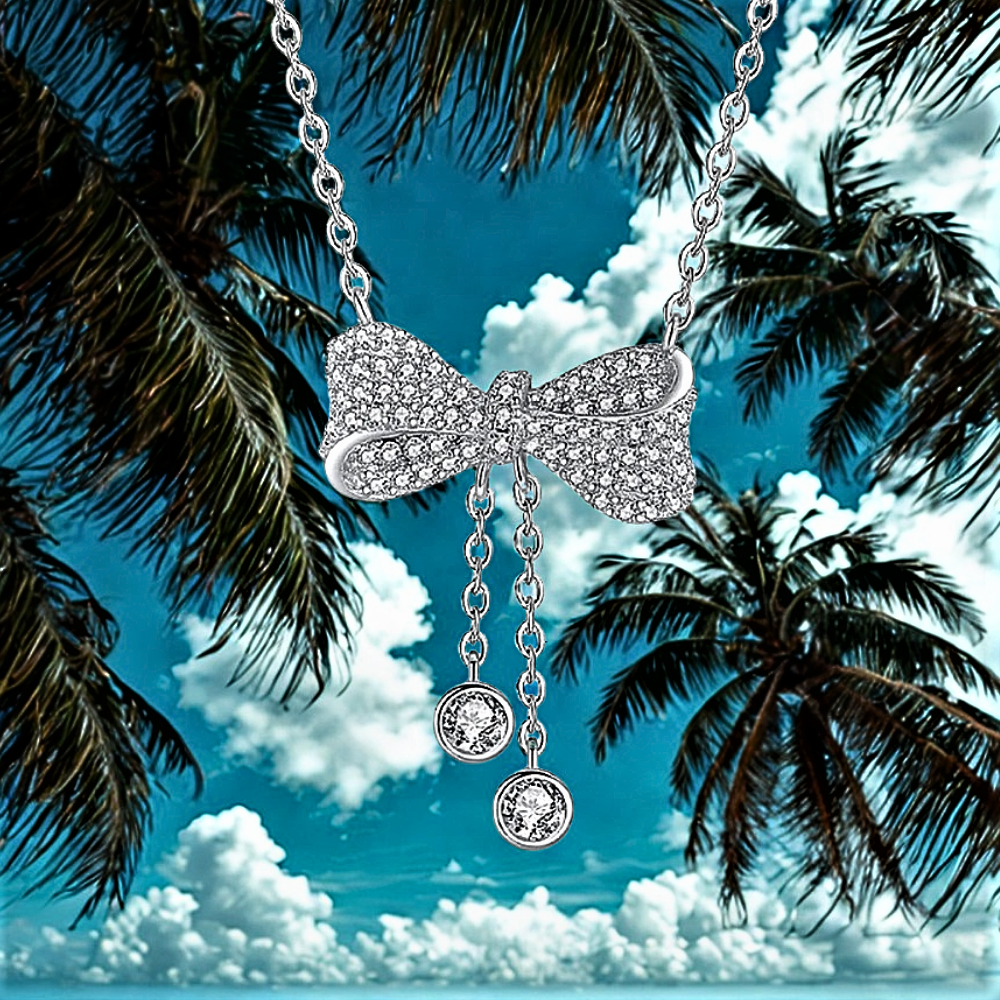 Collana "Fiocco Illuminato" – Leggerezza che Brilla