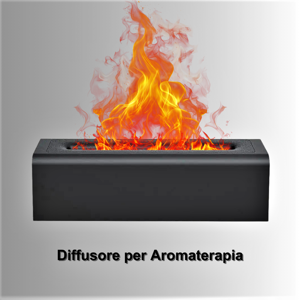 Diffusore per Aromaterapia con Simulazione di Fiamme Colorate: Design e Benessere in un Solo Dispositivo