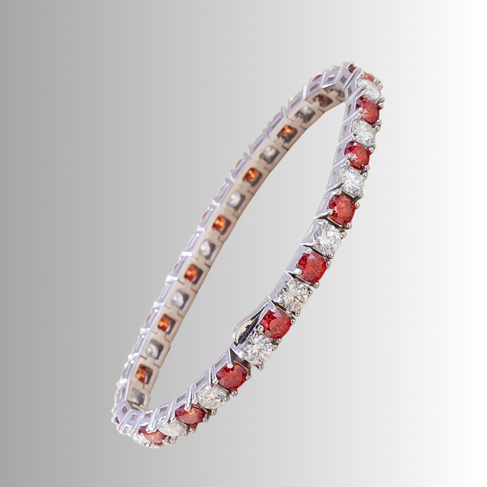 Collezione di Bracciali Tennis con Moissaniti in Vari Colori