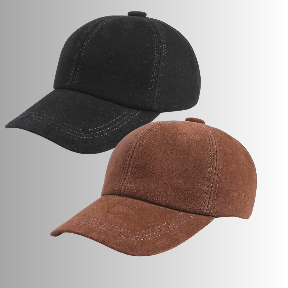 Cappello da Baseball in Pelle d'Agnello Scamosciata